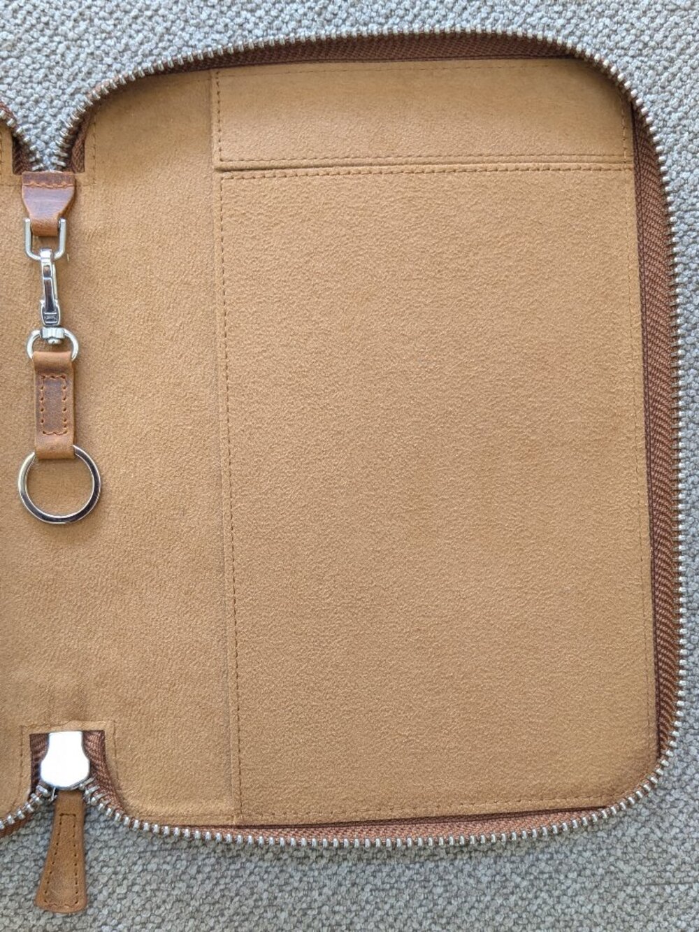 Galen Leather Zip A5 Journal Cover - Brown - Picture 3 of 5